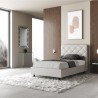 Łóżko dwuosobowe 140x200 ze schowkiem nowoczesny design Priya F Cechy