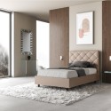 Łóżko dwuosobowe 140x200 ze schowkiem nowoczesny design Priya F Rabaty