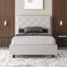 Łóżko dwuosobowe 140x200 ze schowkiem nowoczesny design Priya F Stan Magazynowy