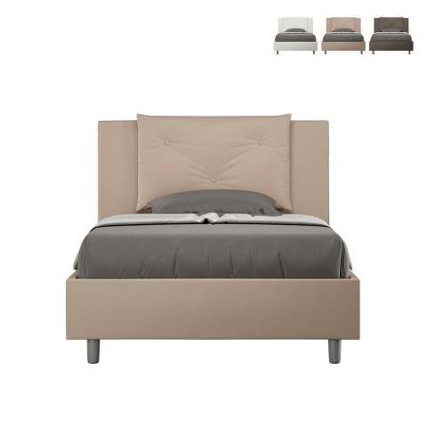 Łóżko 120x190 cm do sypialni ze schowkiem oraz zagłówkiem Appia P