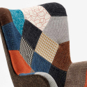 Fotel materiałowy z podłokietnikami Patchwork Multicolor Rabaty