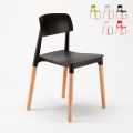 krzesła kuchenne z polipropylenu i drewna design Loch barcelona Promocja
