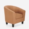 Fotel designerski do salonu lub gabinetu z imitacji skóry Seashell Soft Oferta