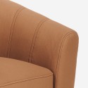 Fotel designerski do salonu lub gabinetu z imitacji skóry Seashell Soft Rabaty
