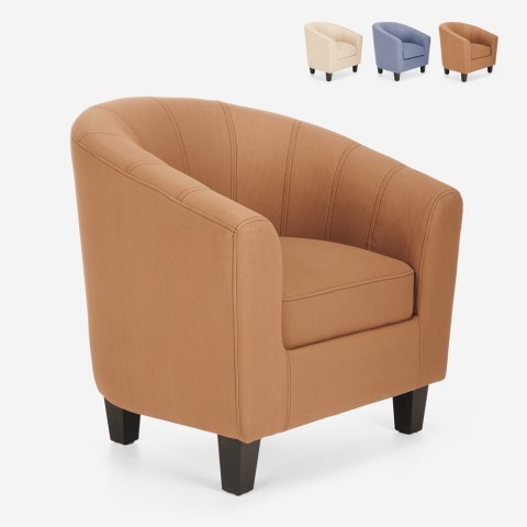 Fotel designerski do salonu lub gabinetu z imitacji skóry Seashell Soft