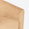 Fotel w aksamitnym nowoczesnym stylu do salonu i gabinetu Seashell Lux Rabaty