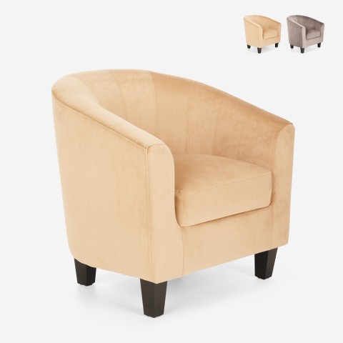 Fotel w aksamitnym nowoczesnym stylu do salonu i gabinetu Seashell Lux Promocja