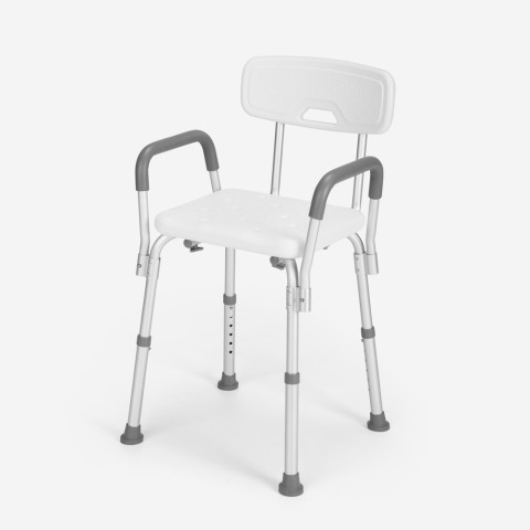 Krzesło łazienkowe dla osób starszych niepełnosprawnych podłokietniki Maple