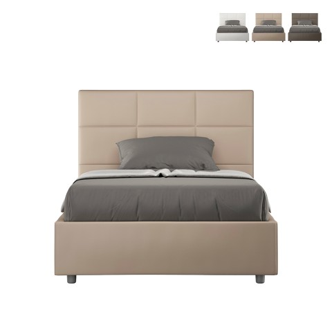 Łóżko jednoosobowe 120x190 cm ze schowkiem nowoczesny design Mika P Promocja