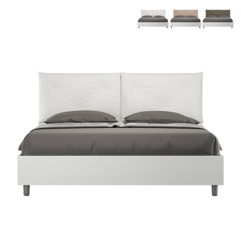 Podwójne łóżko 160x190cm ze schowkiem drewniane nowoczesne Egos Appia