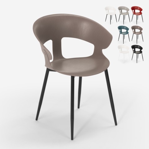 Krzesło polipropylenowe nowoczesny design do kuchni lub baru Evelyn Promocja