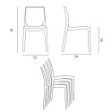 Biały kwadratowy stolik 60x60 cm z 2 kolorowymi krzesłami Ice Hazelnut 
