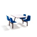 Stół monoblokowy 4 krzesła stołówka firmy biuro szkolne Four Sprzedaż