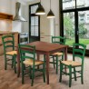 Zestaw kuchenny 4 drewniane krzesła i stół 80x80 Rusty Wybór