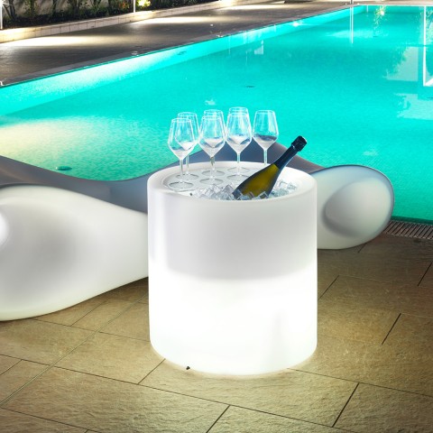 Stół podświetlany ze schowkiem ogrodowy bar przy basenie Home Fitting Party