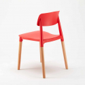 20 szt krzesła barowe z polipropylenu i drewna Barcellona 