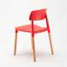 20 szt krzesła barowe z polipropylenu i drewna Barcellona 