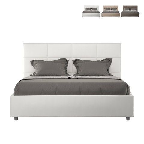 Podwójne łóżko 160x200 cm ze schowkiem nowoczesna sypialnia Mika M1