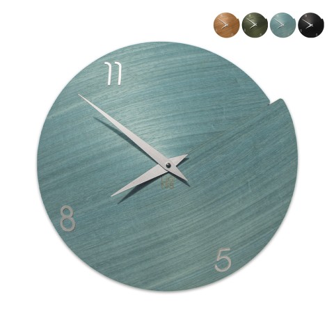 Magnetyczny okrągły drewniany zegar ścienny nowoczesny Vulcano Numbers