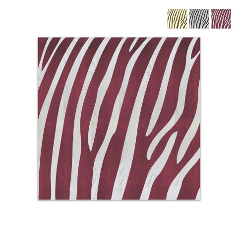 Intarsjowany obraz drewniany 75x75cm nowoczesny design Zebra