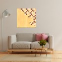 Nowoczesny obraz w drewnie intarsjowanym 75x75cm design Triangles Sprzedaż