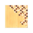 Nowoczesny obraz w drewnie intarsjowanym 75x75cm design Triangles Cechy