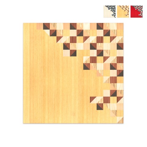 Nowoczesny obraz w drewnie intarsjowanym 75x75cm design Triangles