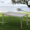 Zestaw 12 prostokątnych stołów PolyRattan 150x90 Grand Soleil Boheme Środki