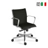 Niskie ergonomiczne krzesło biurowe ze sztucznej skóry Stylo LBE Sprzedaż