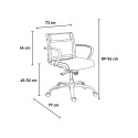 Niskie ergonomiczne krzesło biurowe z białej imitacji skóry Stylo LWE Sprzedaż