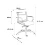 Niskie ergonomiczne krzesło biurowe z białej imitacji skóry Stylo LWE Sprzedaż