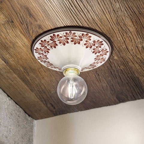 Lampa sufitowa klasyczny design ręcznie malowana Trieste PL Promocja