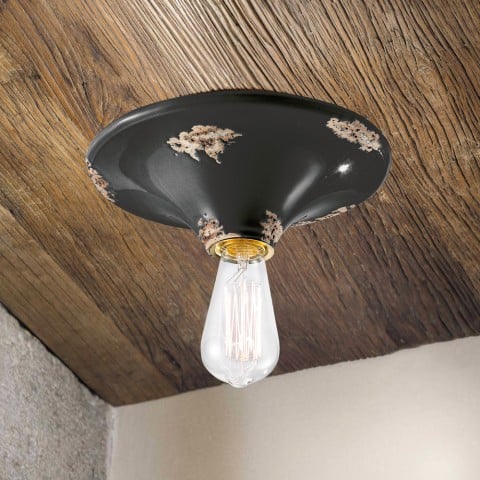 Lampa sufitowa ceramiczna ręcznie malowana design Vintage PL Promocja