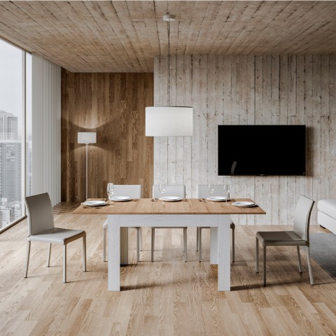 Rozkładany stół kuchenny 90x120-180cm białe drewno Bibi Mix BQ Promocja