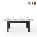 Stół rozkładany 90x160-220cm biały szary Bibi Mix AB Sprzedaż