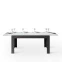 Stół rozkładany 90x160-220cm biały szary Bibi Mix AB Oferta