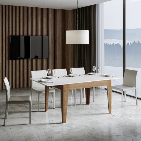 Stół rozkładany 90x120-180cm białe drewno Cico Mix QB