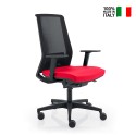 Ergonomiczny fotel biurowy czerwony z oddychającą siatką Blow R Sprzedaż
