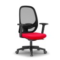 Ergonomiczny fotel biurowy czerwony oddychająca siatka Easy R Oferta