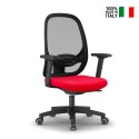 Ergonomiczny fotel biurowy czerwony oddychająca siatka Easy R Sprzedaż