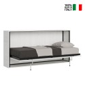 Łóżko chowane poziome pojedyncze białe 85x185cm z listew Kando BF Sprzedaż