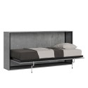 Łóżko pojedyncze szare 85x185cm z poziomymi składanymi listwami Kando CM Oferta