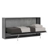 Łóżko pojedyncze szare 85x185cm z poziomymi składanymi listwami Kando CM Oferta