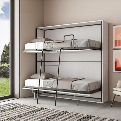 Składane łóżko piętrowe z podwójnym materacem 85x185cm Kando 2MBF