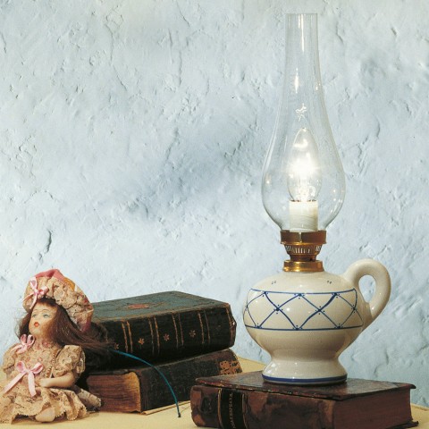 Lampa stołowa szkło i ceramika klasyczny design vintage Pompei TA