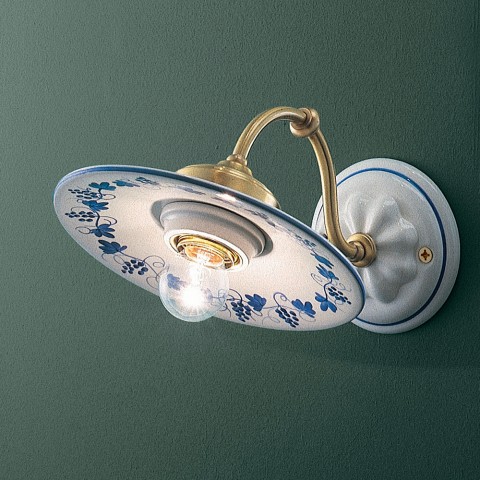 Kinkiet ceramika ręcznie malowana kinkiet design Asti AP Promocja