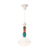 Lampa wisząca art deco design vintage szkło i ceramika Lariat SO-G Oferta