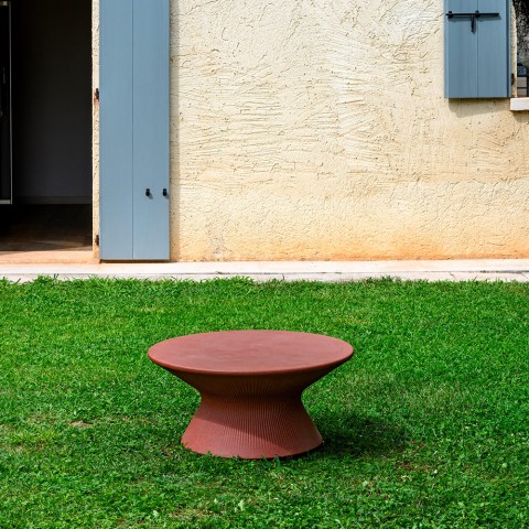 Stolik kawowy niski okrągły nowoczesny design taras ogród Fade T1-C