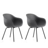 2x krzesła nowoczesny design kuchnia polietylen metalowe nogi Fade C1 Oferta