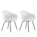 2x krzesła z polietylenu czarne metalowe nogi kuchnia design Fade C2 Rabaty